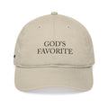 God's Favorite embroidered baseball cap | Be Alma back embroidery