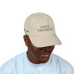 God's Favorite embroidered baseball cap | Be Alma back embroidery