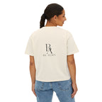 Sin Etiquetas Women's Boxy Tee | Minimal Spanish Phrase Crop Shirt
